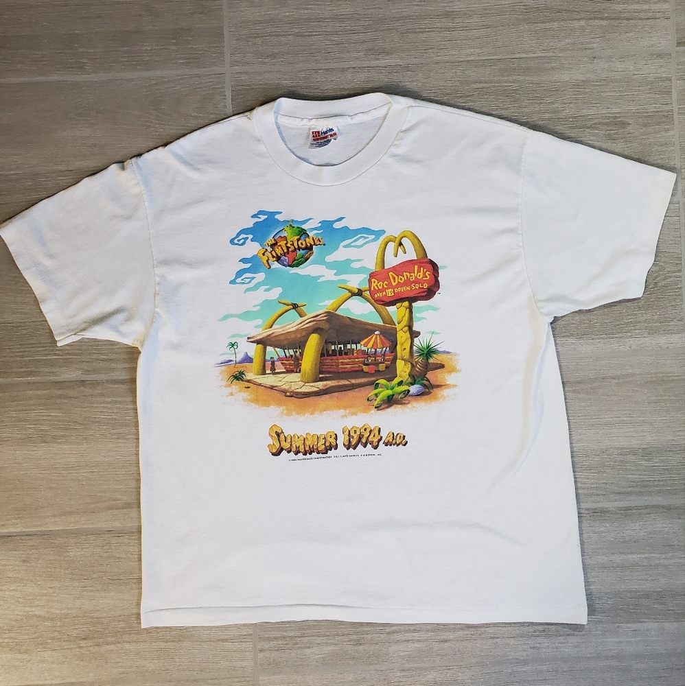 VTG 1994 Flintstones RocDonald's Promo Tee, size XL